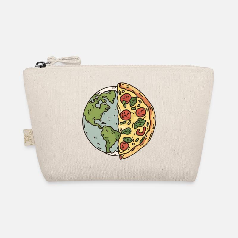 Conception de la tranche de pizza de la terre Trousse biologique