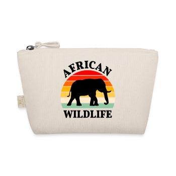 Elephant Africa Animal Safari Animals Serengeti Retro - Organic Pouch - nature - Front