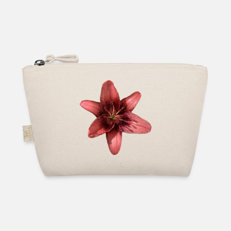 Elegantes rosa Lilienblüten-Design Bio-Täschchen