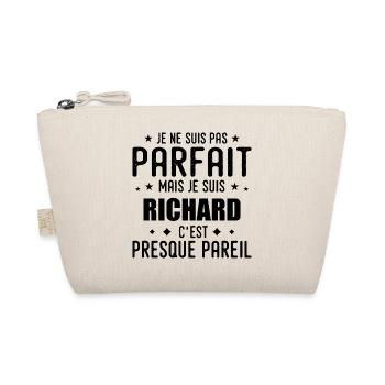 Richard: authentic, imperfect, top, perfection - Organic Pouch - nature - Front