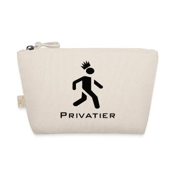 Privatier - Runner with Crown Design Black - Organic Pouch - nature - Front