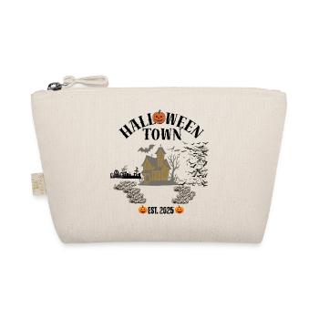 Haunted House with Pumpkins Halloween Design - Organic Pouch - nature - Front