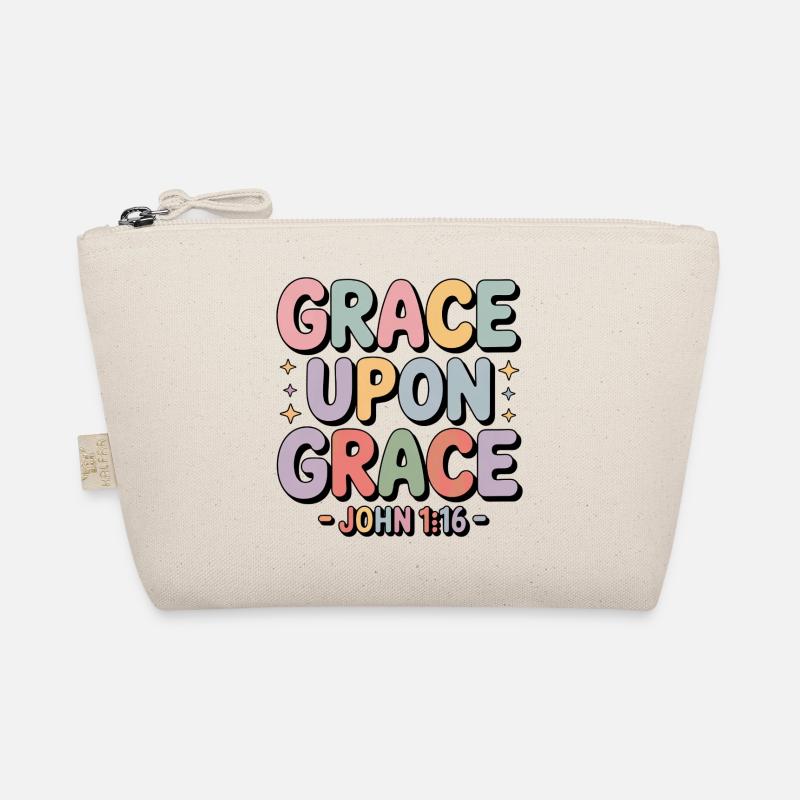Grace Upon Grace John 1 16 Bible Verse Organic Pouch