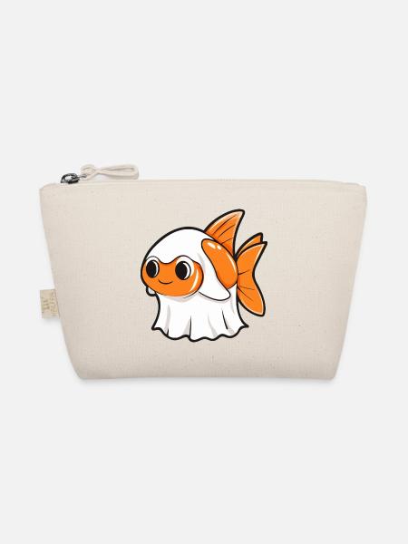Goldfisch Halloween Geist - Bio-Täschchen - Natur
