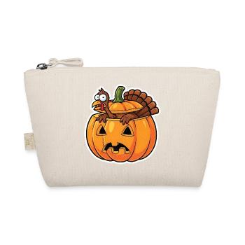 Pumpkin Heroes: Cheeky Turkey in Fall Halloween - Organic Pouch - nature - Front