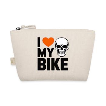 I Love My Bike Epic Biker Skull Passion Ride - Organic Pouch - nature - Front