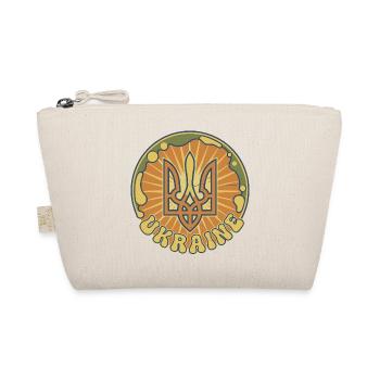 Ukrainian Trident Sun Badge - Organic Pouch - nature - Front