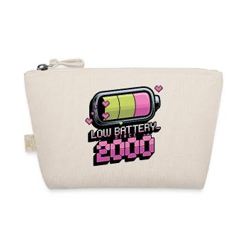 Y2K Retro – Low Battery Since 2000 - Organic Pouch - nature - Front
