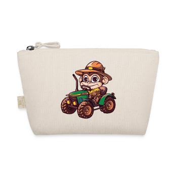 Monkey Tractor Farmer - Organic Pouch - nature - Front