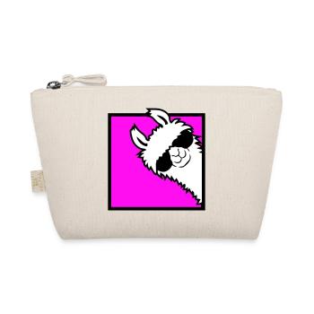 Lama Cool Peeks Around Corner Side Sunglasses Alpaca - Organic Pouch - nature - Front