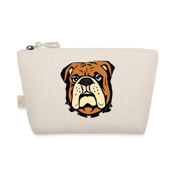 personalisiertes Bulldoggen Geschenk T-shirt Hunde - Bio-Täschchen - Natur - Vorne