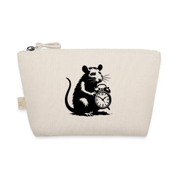 Stressed Rat and Alarm Clock - Organic Pouch - nature - Front