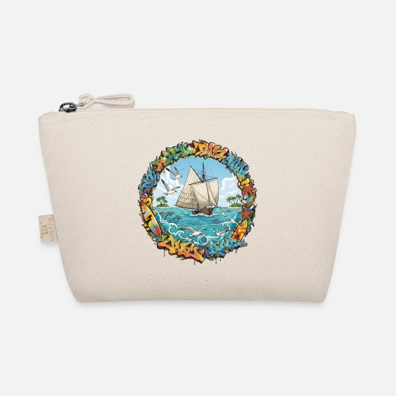 Graffiti Seereise Bio-Täschchen