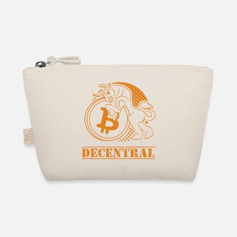 Decentral – Klassisches Bitcoin Design - Bio-Täschchen - Natur