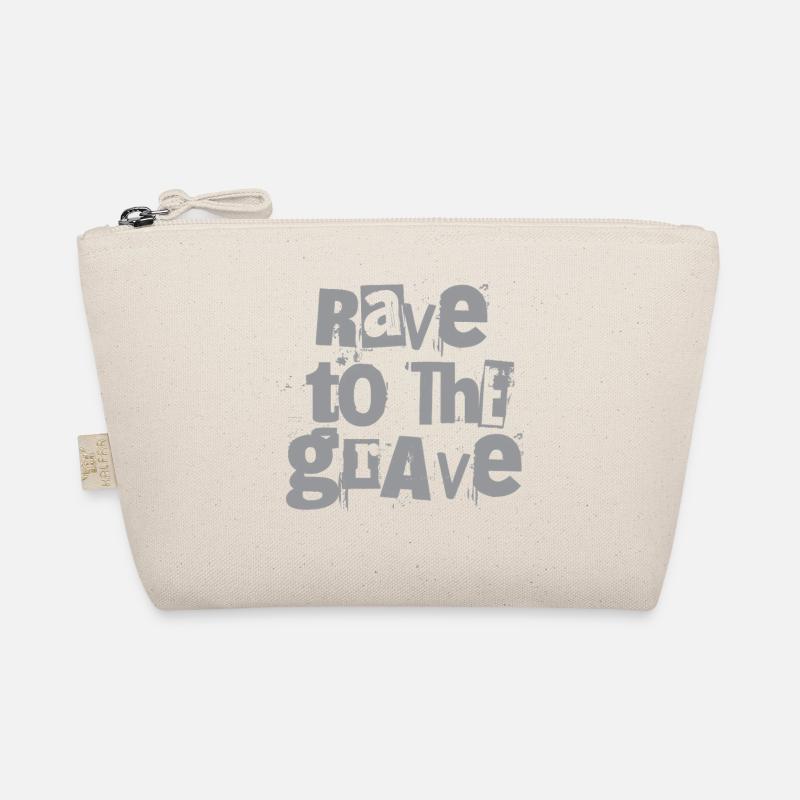 Rave to the Grave Grunge Text Bio-Täschchen