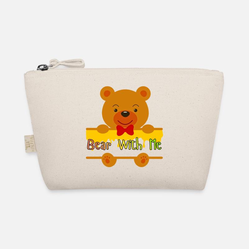 Bär mit mir süßes Teddy-Design Bio-Täschchen