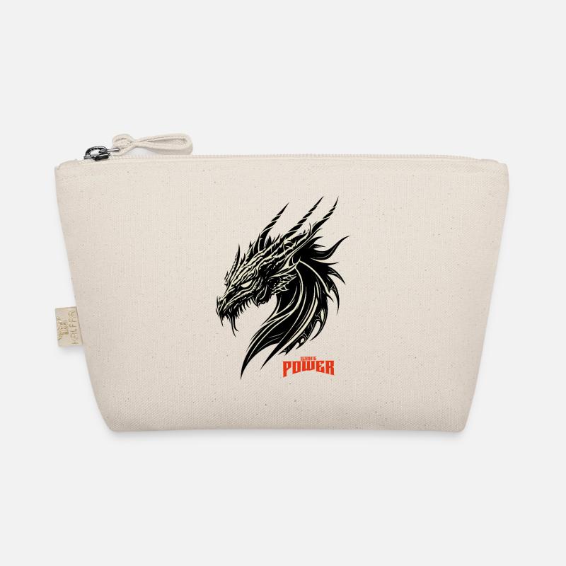 Dragon Head Contrast Pattern Organic Pouch