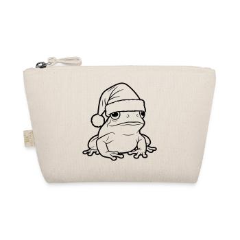 Grenouille de Noël drôle avec une casquette - Trousse biologique - nature - Devant