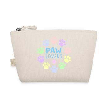 PAW LOVERS Blue Pastel Paws - Organic Pouch - nature - Front