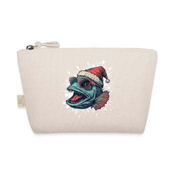 Piranha Fish Christmas Funny - Organic Pouch - nature - Front