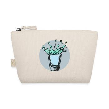 Spritziges Glas-Splash Motiv - Bio-Täschchen - Natur - Vorne