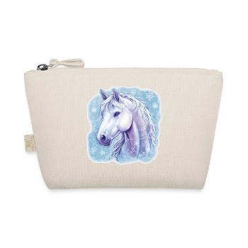 Horse Snowflakes - Organic Pouch - nature - Front