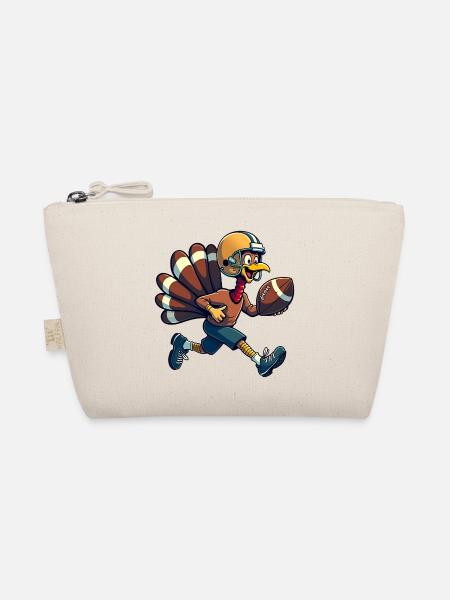 Thanksgiving Football Turkey - Organic Pouch - nature - Front