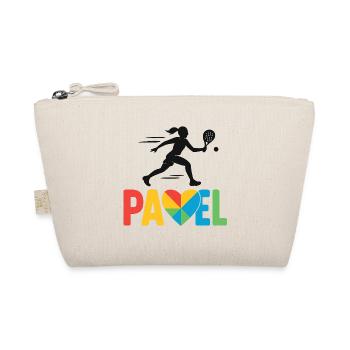 Padel Coeur Couleurs Logo - Trousse biologique - nature - Devant