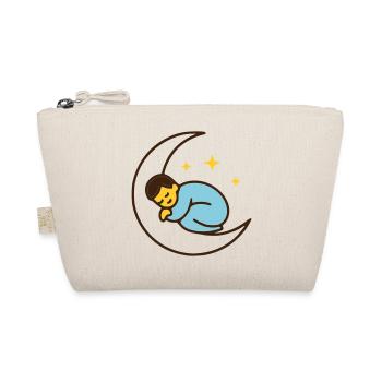 Süßes Baby auf dem Mond | Gute Nacht - Bio-Täschchen - Natur - Vorne