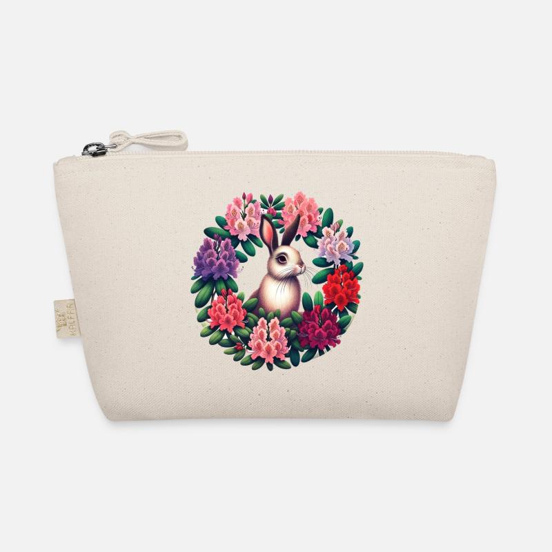 Circular Floral Rabbit Organic Pouch