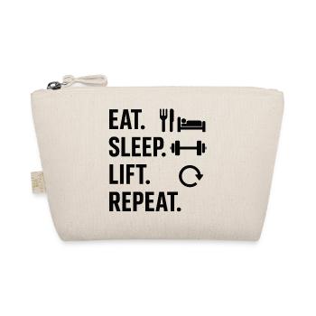 Eat Sleep Lift Repeat - Bio-Täschchen - Natur - Vorne