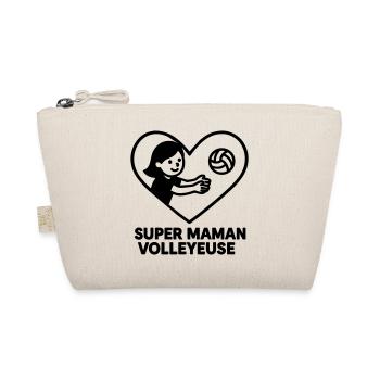 Super mom volleyball player – Cœur volley Volleyball - Organic Pouch - nature - Front