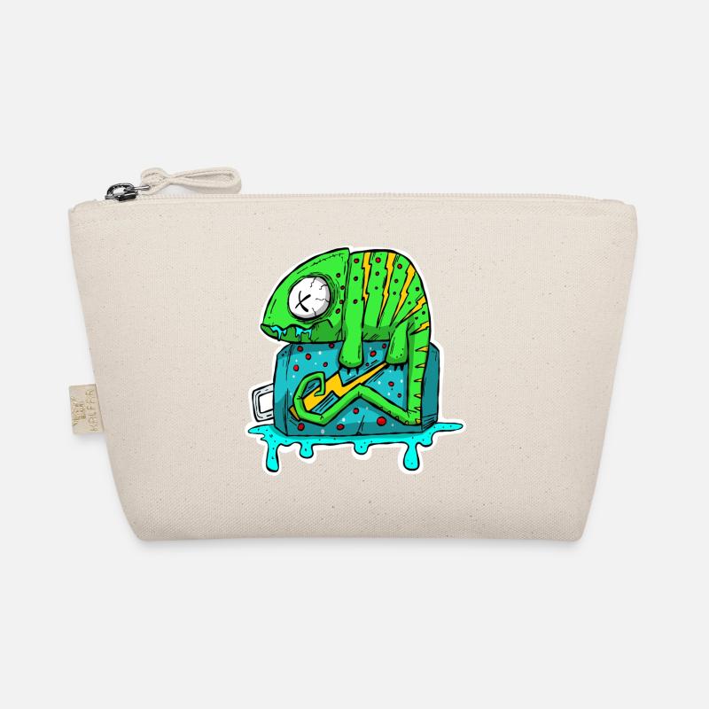 Canette de boisson énergisante Caméléon. Grafitti de bande dessinée Trousse biologique