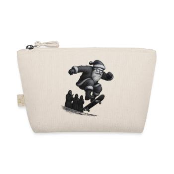 Christmas Skate Santa Jump - Organic Pouch - nature - Front