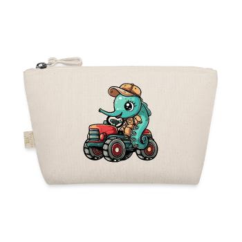 Seepferd Traktor Farmer - Bio-Täschchen - Natur - Vorne