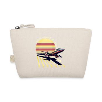 Retro Airplane Sunset (Based!) - Organic Pouch - nature - Front