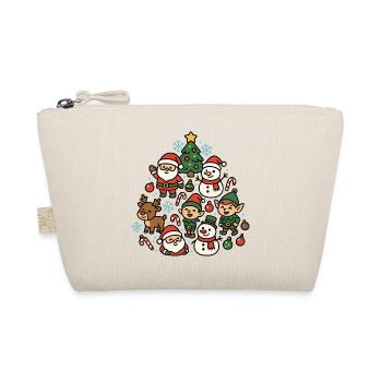 Weihnachtswelt mit Santa Elfen Schnee - Bio-Täschchen - Natur - Vorne
