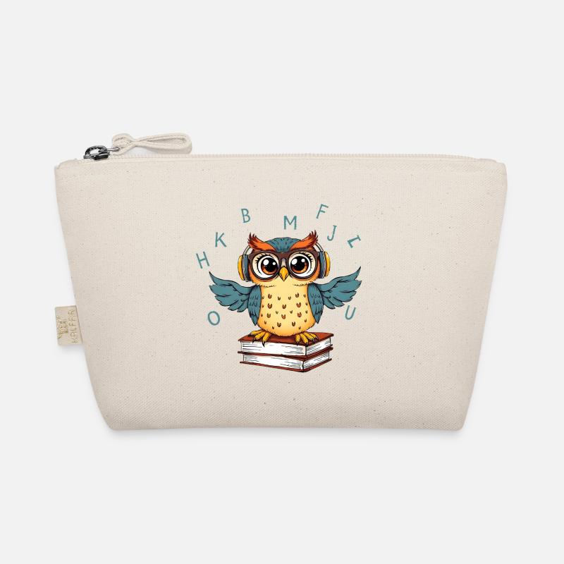Owl on Books Organic Pouch