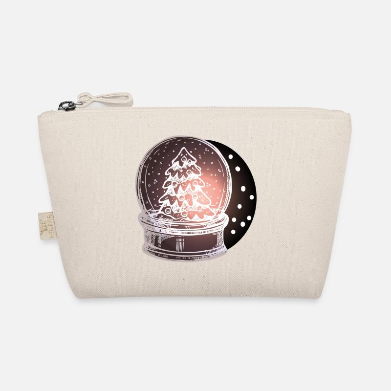 Schneekugel Weihnachtsbaum - Bio-Täschchen - Natur