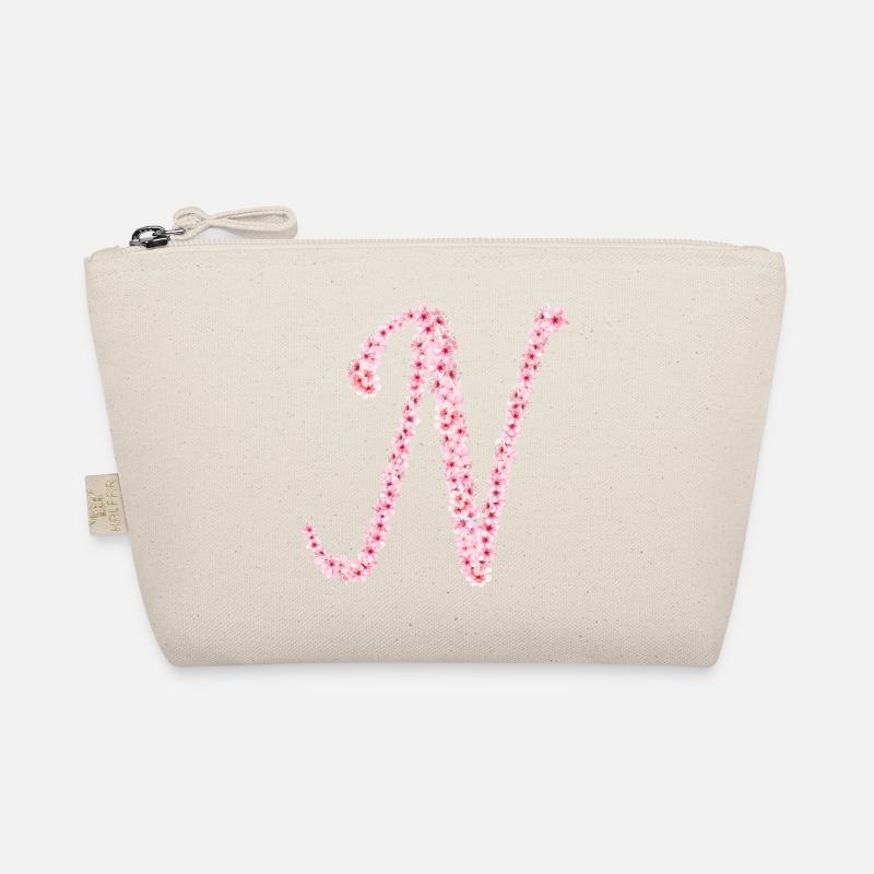 Cherry blossom initial N Organic Pouch