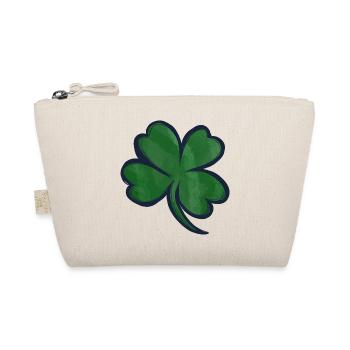 Watercolor Shamrock Clover Print - Organic Pouch - nature - Front