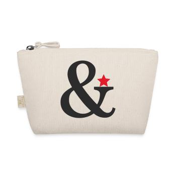 Ampersand with red star accent - Organic Pouch - nature - Front