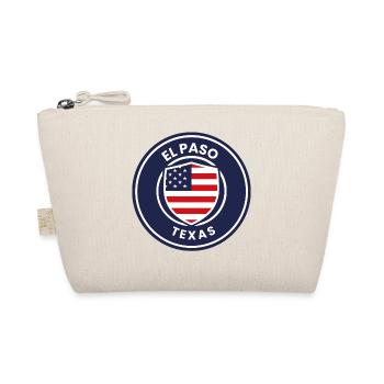El Paso Texas Flag Shield - Organic Pouch - nature - Front