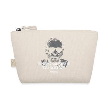Bukowski Poet Portrait With Bold Quote - Organic Pouch - nature - Front