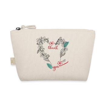 Thank you heart - Organic Pouch - nature - Front