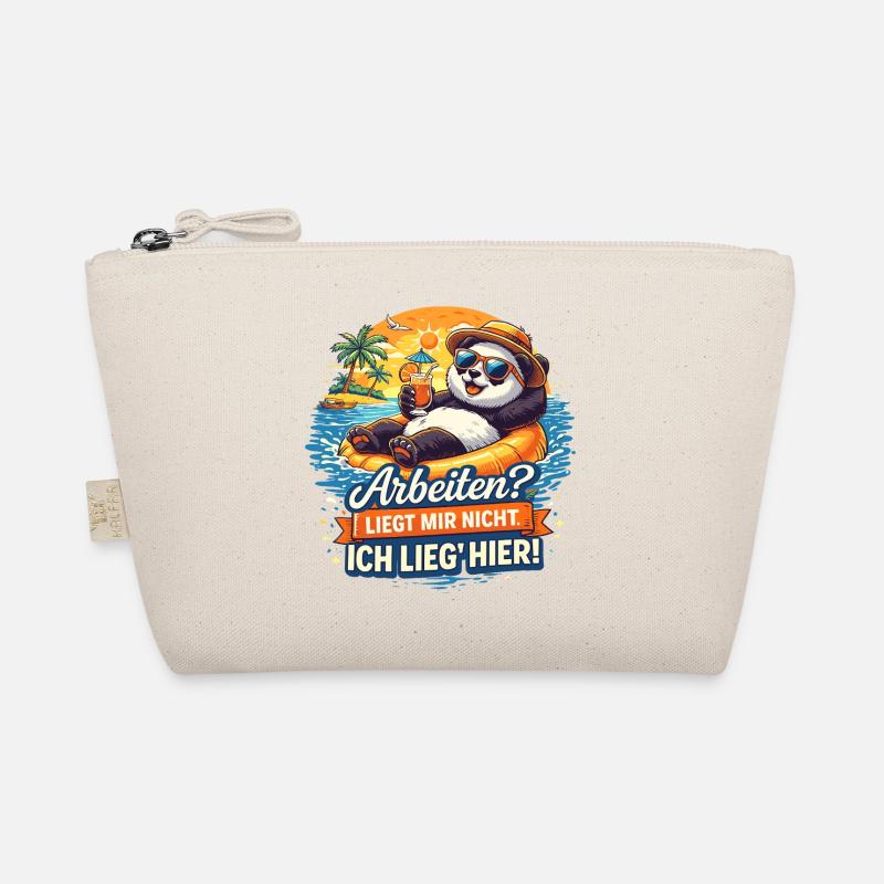 Vacances à la plage panda : travail ? Pas pour moi Trousse biologique