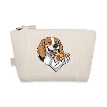 Cute Beagle Dog Cartoon Pizza Lover Italian - Organic Pouch - nature - Front