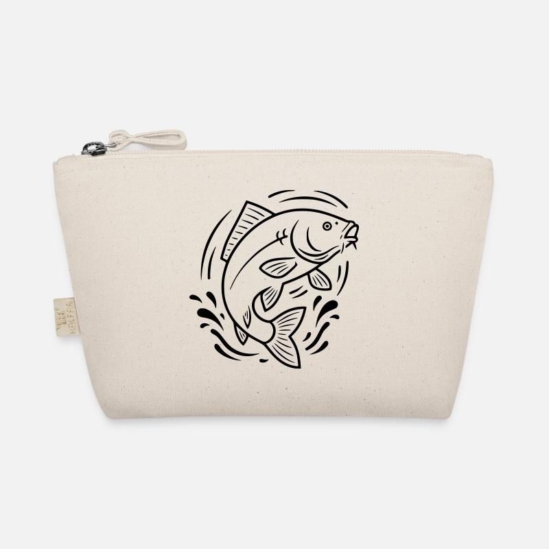Carp Jumping Fish Fishing Organic Pouch