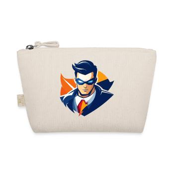 Mask Hero Suit Business Superhero Icon Graphic - Organic Pouch - nature - Front