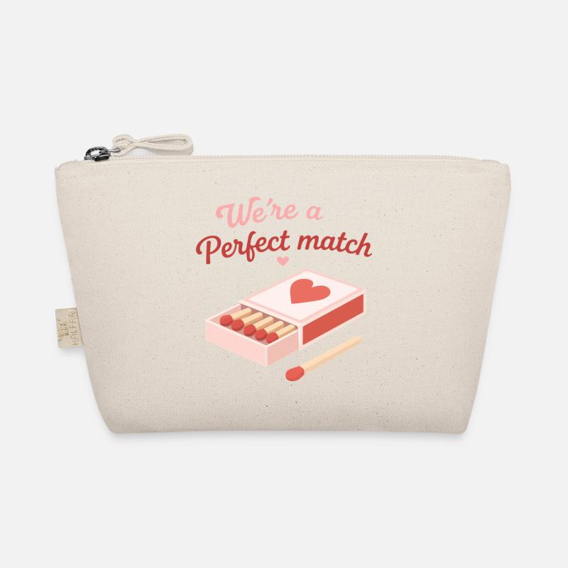 Perfektes Match Liebeszitat süßes Paar-Design Bio-Täschchen